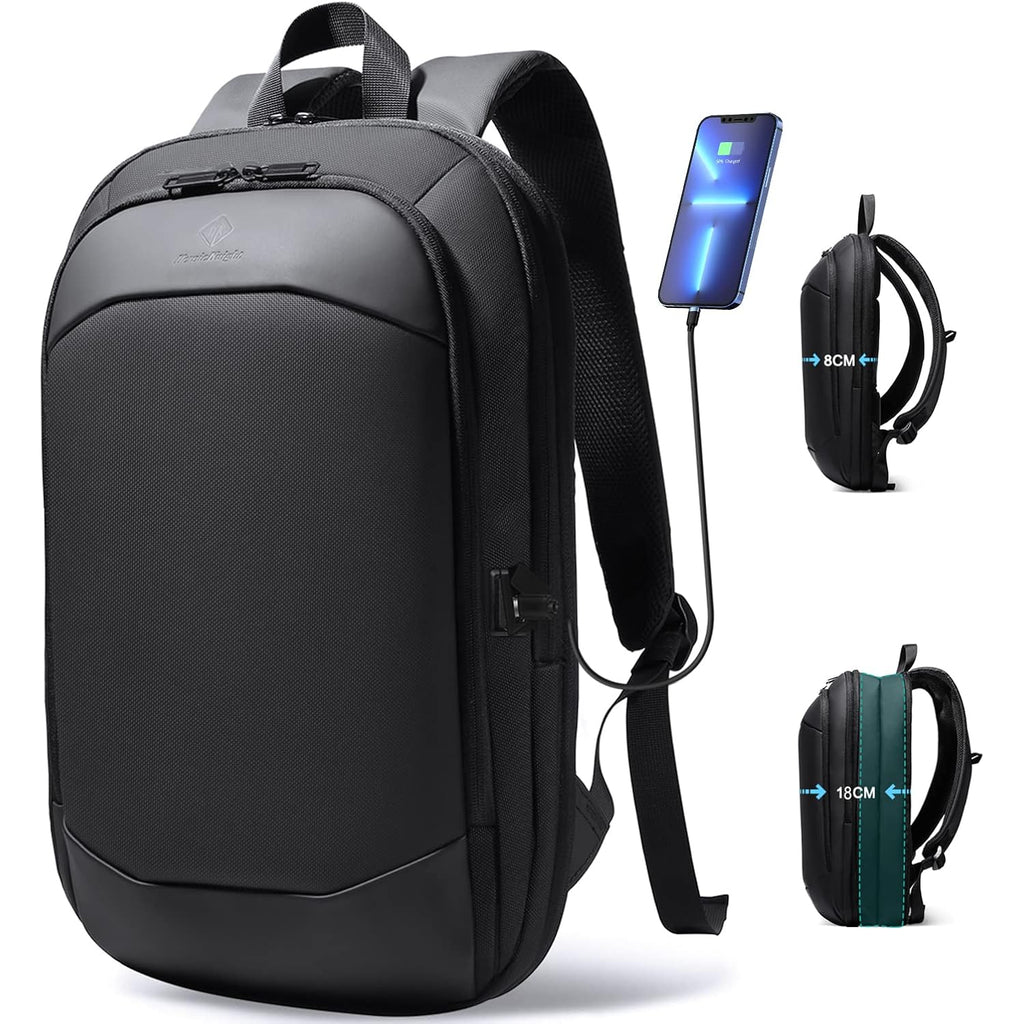 Hk Business Backpack For Men,Slim & Expandable Backpack For 17 Inch Laptop | Waterproof Travel Backpacks With Usb Charger,Anti-Theft Lightweight Large Work Computer Bag,College Backpack For Men Women
