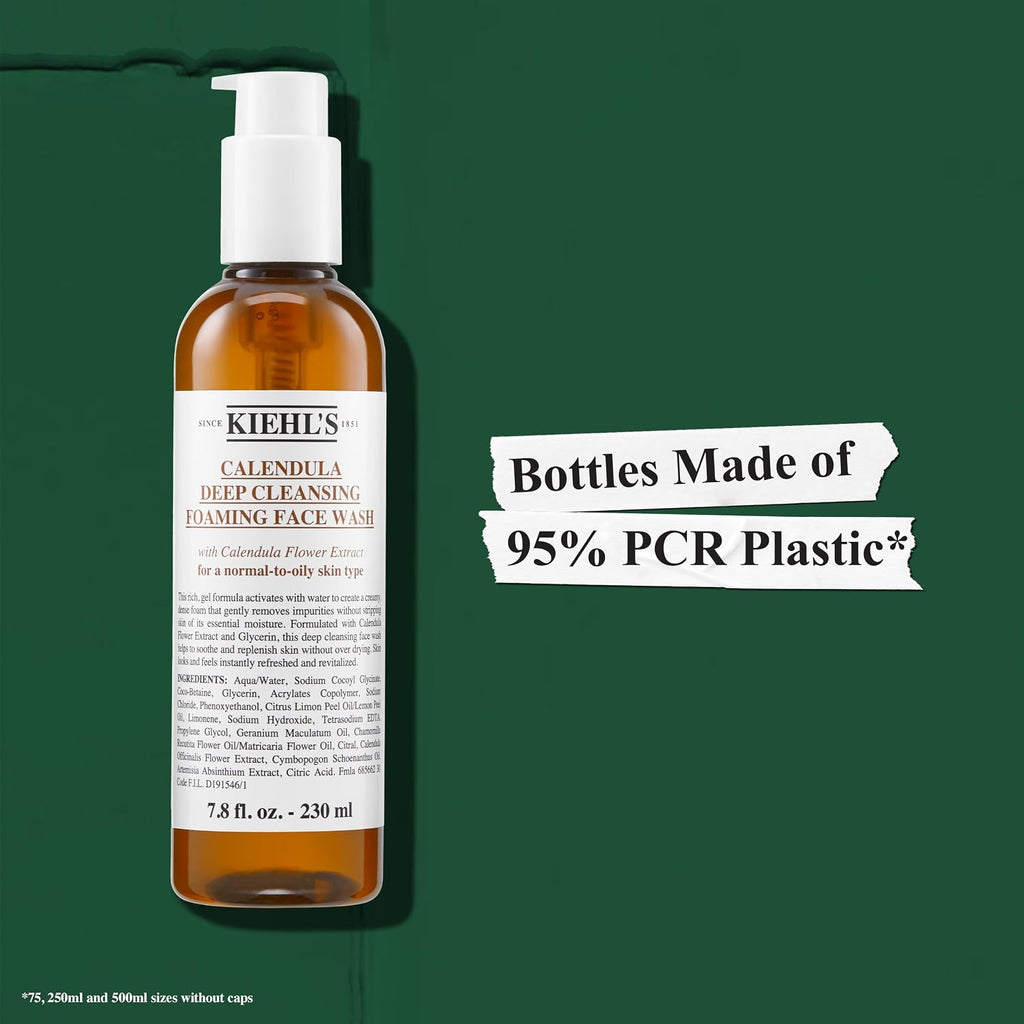 Kiehl'S Calendula Deep Cleansing Face Wash, Balances Skin While Gently Removing Impurities, Soothing And Refreshing, Boosts Moisture Barrier For Soft-Feeling Skin, Paraben And Sulfate Free