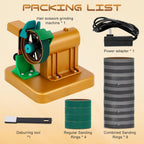 Hair Scissors Grinding Machine w / 13 Sand Rings, Hair Shear Sharpener Hair Cutting Shear Grinder for Barber Scissors, Tailor Scissors, Knife