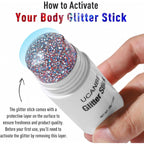 Ucanbe Red White Blue Body Glitter Stick For Fourth Of July Singer Concerts Music Festivals, Face Glitter Makeup For Face Body Hair Eyes & Lips, Chunky Glitter For Women 1.2Oz