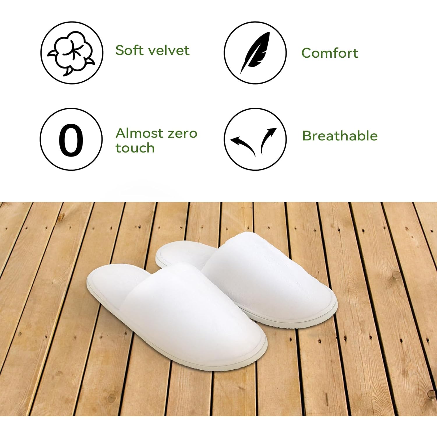 10 Pairs Guest Disposable Slippers, SPA Cotton Slippers, Hotel Bath Slippers Disposable, Travel Bulk Guest House Slippers for Shoeless Home, Travel, Hotel, Indoor (One Size, Unisex)