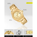 Invicta Women'S Angel 40Mm Gold Tone/Rose Tone Stainless Steel Quartz Watch, Gold (Model: 14321, 14368)