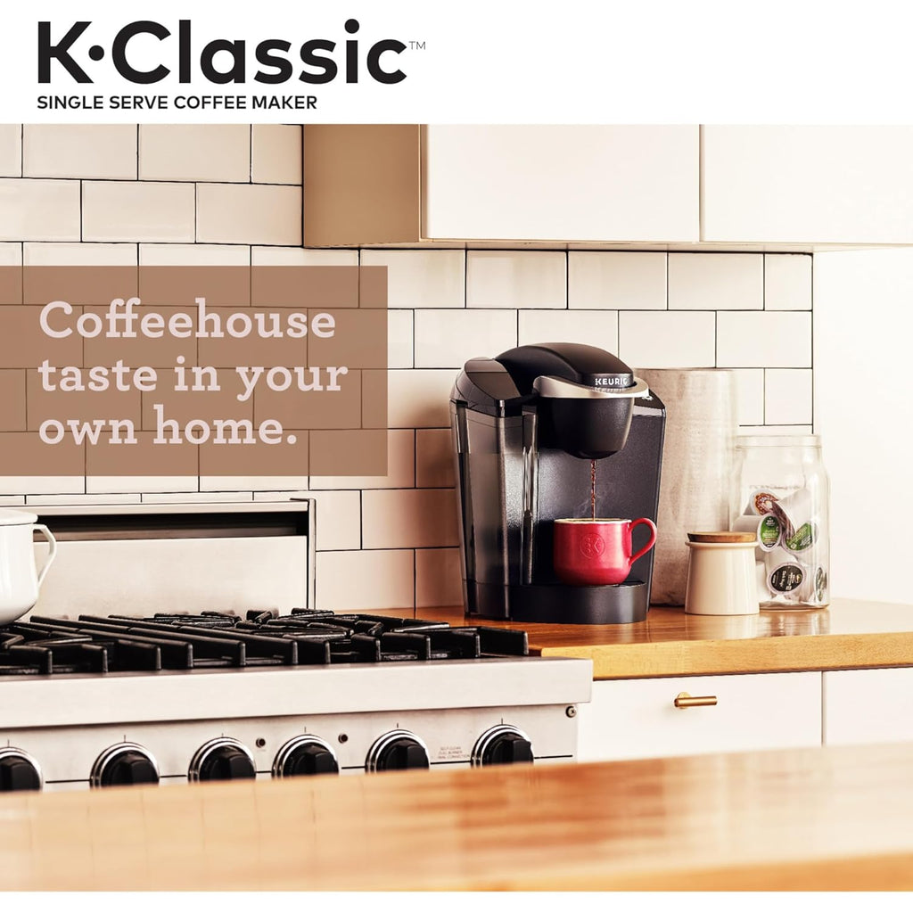 Keurig K-Classic Single Serve K-Cup Pod Coffee Maker, with 3 Brew Sizes, 48oz Removable Reservoir, Black