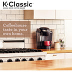 Keurig K-Classic Single Serve K-Cup Pod Coffee Maker, with 3 Brew Sizes, 48oz Removable Reservoir, Black
