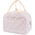 Dark Swan Cotton Quilted Insulated Lunch Bag, Cute Quilted Floral Tote Bags Reusable Lunch Box Coquette Aesthetic Large Capacity Insulated Cooler For Women Work Travel Picnic (Pink)