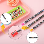 3 Pcs Rhinestone Picker, Self-Adhesive Wax Pencil Diamond Art Pen, Rhinestone Applicator, Gem Picker, Jewel Dotting Tools for Nail Art with Pencil Sharpener