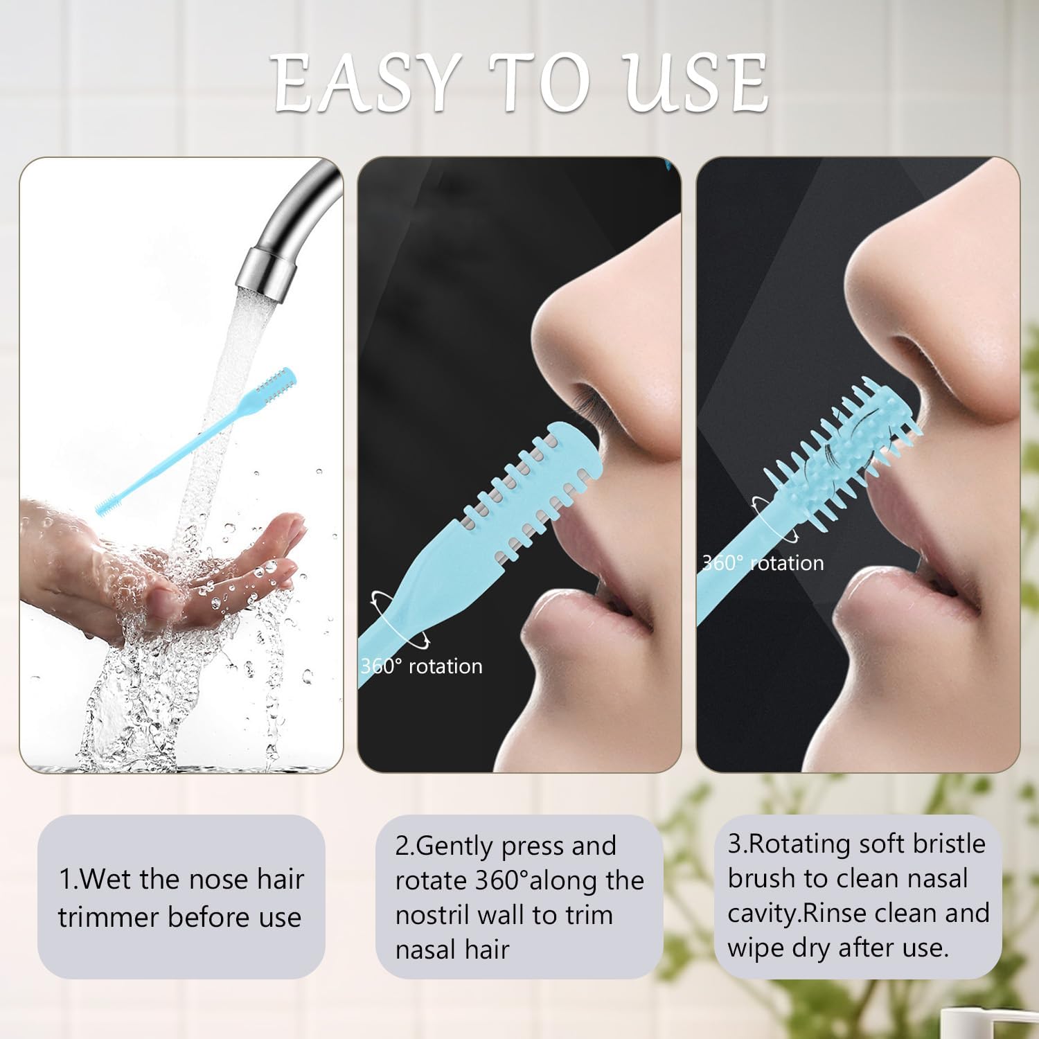 5Pcs 2-in-1 Nose Hair Trimmer for Men Women: 2026 New Portable Double Sided 360° Rotating Nasal Hair Cutter for Women Home Travel (Multicolor)
