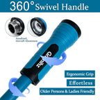 Garden Hose 5/8 In X 50 Ft, Made Of Tpe (Betterthan Pvc/Hybrid Polymer), Lightweight Yet Durable Water Hose With Ergonomic Grip, Drinking Water Safe Material, All-Weather, 3/4" Ght Fittings
