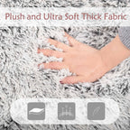 Plush Faux Fur Bean Bag Chairs, Memory Foam Filled Sofa Chair Shape Bean Bag For Adults/Teens/Kids, Ultra-Soft Lazy Sofa For Living Room Bedroom College Dorm, Grey