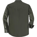 Dubinik® Long Sleeve Pearl Snap Shirts For Men Western Cowboy Shirt Casual Work Button Down With Pockets Comfortable Fit