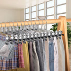 Northern Brothers Pants Hangers With Clips, Heavy Duty 20 Pack, Adjustable Metal Skirt Hanger For Women Men Jeans Shorts Trousers Dorm Bedroom College Clothes Closet Organizers And Storage