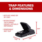 Tomcat Rat Snap Trap, 1 Rat Size Trap | Reusable - Effectively Kill Rats - Ideal For Home And Farm Use