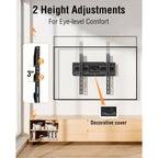 Econome Tv Wall Mount For Most 26-65 Inch Tvs, Full Motion Tv Mount Swivel And Tilt, Wall Mount Bracket Max Vesa 400X400Mm, Holds Up To 99 Lbs, Fits 12” 16" Wood Studs.