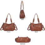 Angel Kiss Shoulder Bag For Women Multi Pocket Retro Hobo Handbags Satchel Tote Bag
