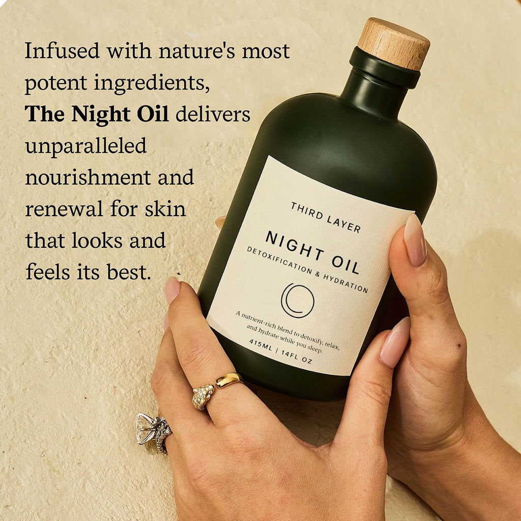 Castor Oil Body Oil – 100% Organic, Cold-Pressed, Hexane-Free With Magnesium & Frankincense For Skin Hydration & Evening Self-Care, Night Oil (14 Fl Oz)