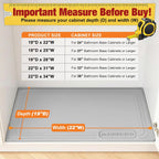 Aisslro Under Sink Mat 22" X 19", Waterproof Silicone Cabinet Organizer Protector with Raised Edge, Kitchen & Bathroom Leak Tray, Shelf Liner & Pet Feeding Mat for Dog Cat Food Mats, Gray