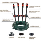 Eden 98063 Multi-Adjustable Flex Design Above Ground Irrigation Garden Sprinkler System, Sprinkler & Hose, Diy Plant Watering Set