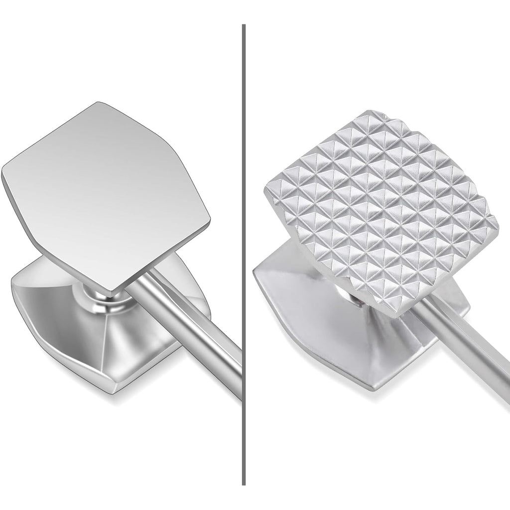 Aliglow Meat Tenderizer Hammer Tool Pounder For Tenderizing Steak Beef Poultry, Heavy Duty Dual-Sided Mallet With Soft Grip Handle - Multifunctional Kitchen Beater For Chicken,Fish, Baking