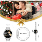 Hwagol Smart Watches for Women Android Phones iPhone Compatible(Bluetooth Call),1.39'' Round Fitness Tracker Heart Rate/Sleep Monitor,100+Sport Modes Pedometer