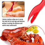 20-Pack Crab Crackers And Tools Set,Seafood Boil Party Supplies Includes 6 Crab Crackers, 6 Lobster Shellers, 6 Crab Leg Forks/Picks And 2 Seafood Scissors & Black Storage Bag - Nut Cracker Set