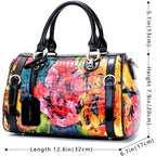 Medium Genuine Leather Shoulder Bags Purses Handbags for Women,Patent Leather Handbags,Leopard Print Crossbody Bags | Genuine Leather, Shoulder Bag, Handbags and Purses, Luxury Tote Bag, Crossbody Bags, Detachable Strap