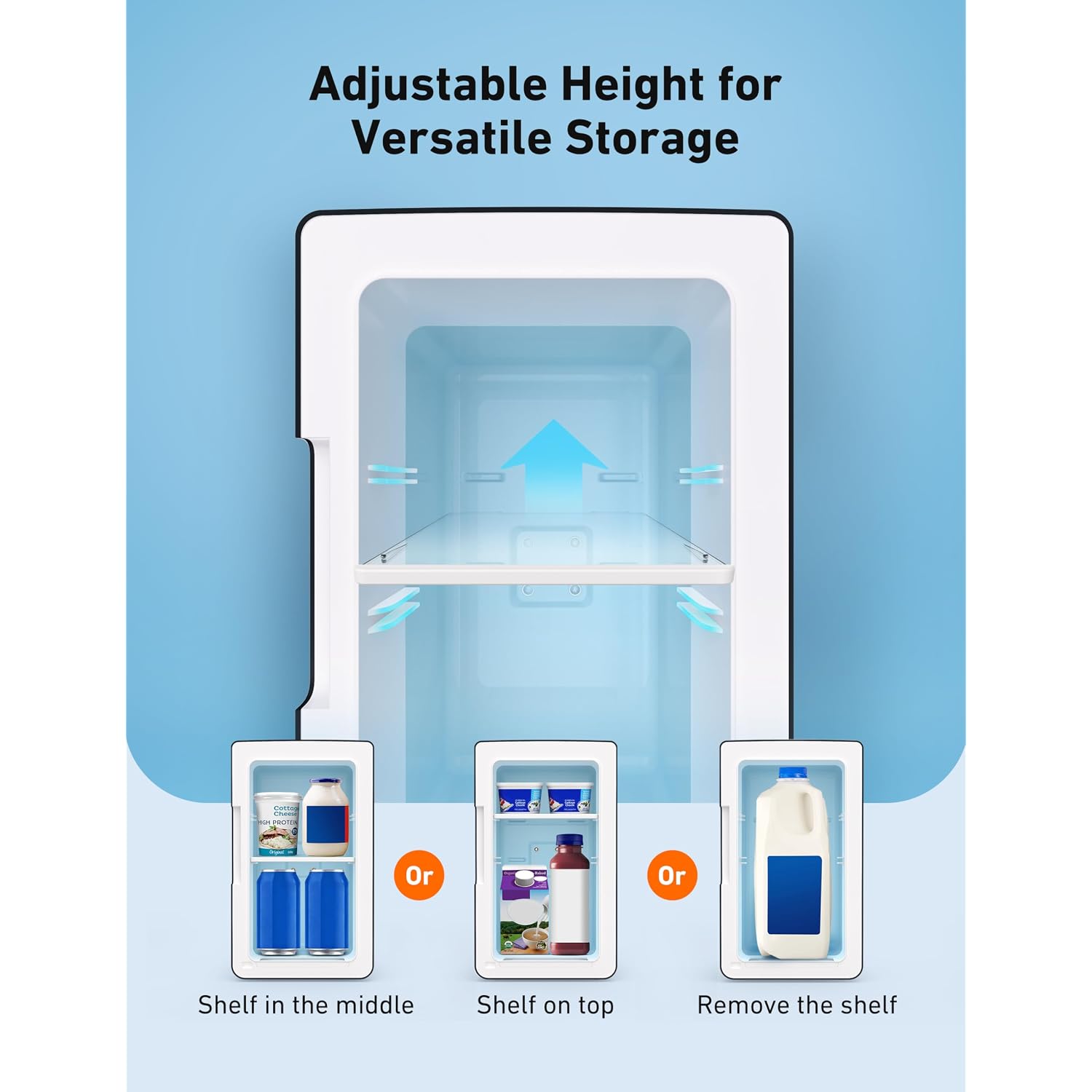 Astroai 2.0 Gen 6L/8 Cans Mini Fridge, Cooler & Warmer, 110V Ac/12V Dc | Compact Small Refrigerator, Energy Efficient & Quiet, Portable For Bedroom, Car, Office & Dorms, For Makeup Skincare Use