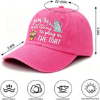 Gardening Hat for Women - Adjustable Cotton Garden Hat, Retirement Gifts for Mom Grandma, Gardening Essentials Pink
