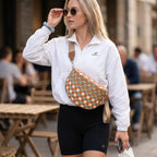 Checkered Crossbody Bag Nylon Bum Bags For Women Spacious Handbags Plus Size Sling Bag For Women
