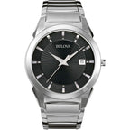Bulova Men'S 3-Hand Calendar Date Quartz Watch, Patterned Dial, 38Mm, Style: 96B149