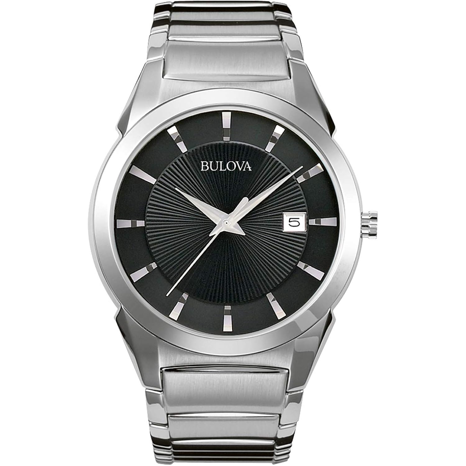 Bulova Men'S 3-Hand Calendar Date Quartz Watch, Patterned Dial, 38Mm, Style: 96B149