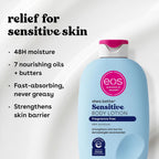 Eos Shea Better Sensitive Skin Body Lotion - Fragrance-Free, 48-Hour Moisture Eczema Cream & Dry Skin Relief, Vegan, 16 Fl Oz (Packaging May Vary)
