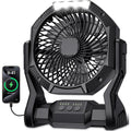 Portable Rechargeable Fan, 20000Mah Battery Powered Camping Fan With Led Light & Hook, 270° Adjustable, 4-Speed, 4H Timer Camping Essentials For Outdoor Tent Travel Bbq Car, Gifts For Men Dad