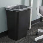COASTWIDE Professional Indoor Trash Can Without Lid, Black Soft Molded Plastic, 10.25 Gallon
