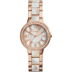 Fossil Women'S Watch, Virginia Quartz Stainless Steel Three-Hand Watch For Women