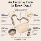 Modern Chic Woven Crossbody Bags For Women - Rory Vegan Leather Purse, Adjustable Strap, Lightweight - Pressed Woven