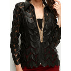 Zamback Design Handmade Leaf Leather Jacket