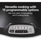 Hamilton Beach Portable 7 Quart Programmable Slow Cooker with Three Temperature Settings, Lid Latch Strap for Easy Travel, Dishwasher Safe Crock, Black (33474G)