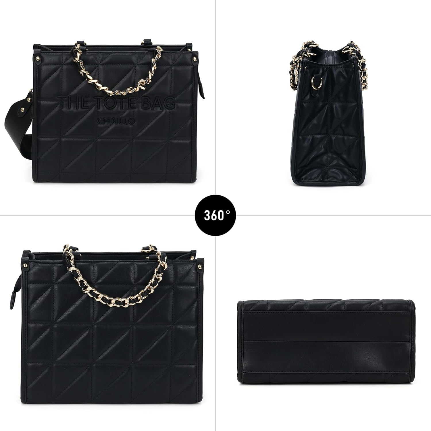 Chinllo Tote Bag for Women Top Handle Satchel Purse and Handbags with Shoulder Strap