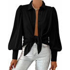 Btfbm Blouses For Women Dressy Casual, V Neck Long Sleeve Button Down Shirt, Fall Summer Tops, 2026 Fashion Clothing