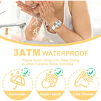 Asan Ge Analog Watch for Women Large Numerals Face Easy Time Reading Silicone Strap Casual Watch Water Resistant 100 feet