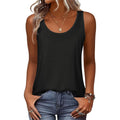 Womens Tank Tops Flowy Loose Fit Scoop Neck Casual Summer Tops Curvy Hem