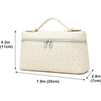 Crossbody Bag For Women Small Top-Handle Pouch Purse Shoulder Handbag Synthetic Ostrich Leather Gold Hardware