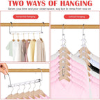 12 Pack Space Saving Hangers For Clothes, Collapsible Metal Hangers Organizer, Clothes Space Savers, Closet Organizers And Storage, Dorm Room Essentials