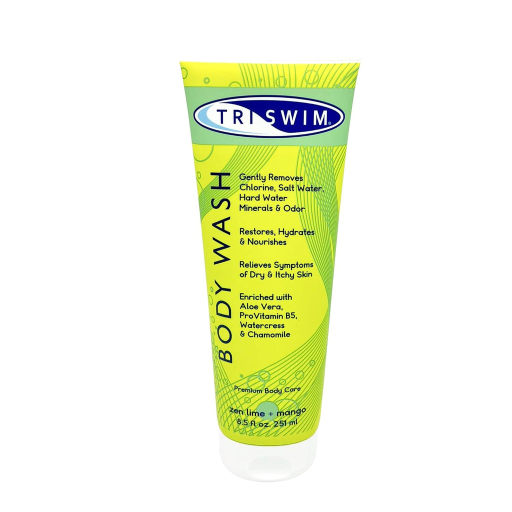 Triswim Chlorine Removal Body Wash 8.5 Fl Oz | Removes Chlorine, Bromine, Hard Water Minerals & Saltwater | Hydrates & Restores Skin | Moisturizing Chlorine Soap For Swimmers And Athletes | Bath-And-Shower-Gels