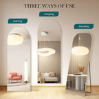 Newbulig 64"X21" Arched Full Length Mirror, Full Body Floor Mirror, Gold | Aluminum Alloy Thin Frame, Wall Or Standing Mirrors For Bedroom, Living Room, Dressing Room