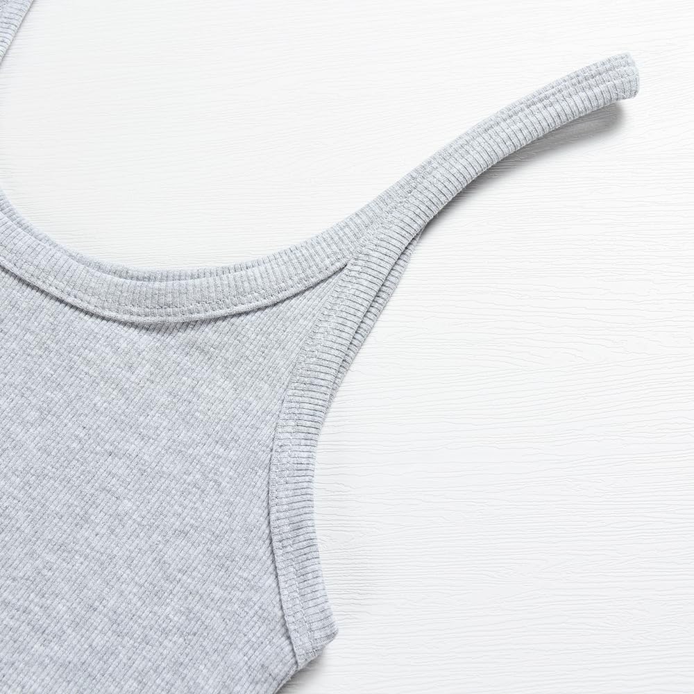 Artfish Women'S Sleeveless Tank Top Form Fitting Scoop Neck Ribbed Knit Basic Cami Shirts