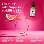 TruSkin Vitamin C Super Serum for Face - Five Skin Benefits in One Serum with Vitamin C, Retinol, Niacinamide, Hyaluronic Acid & Squalane - Brighten, Firm & Smooth the Look of Skin - 1 fl oz