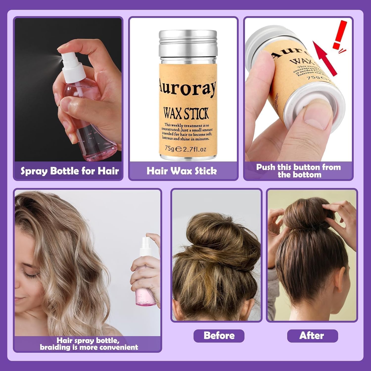 Hair Accessories for Girls, 1698 Pcs Hair Rubber Bands with Elastic Hair Ties Hair Clips Hair Wax Stick Spray Bottle Hair Styling Tools