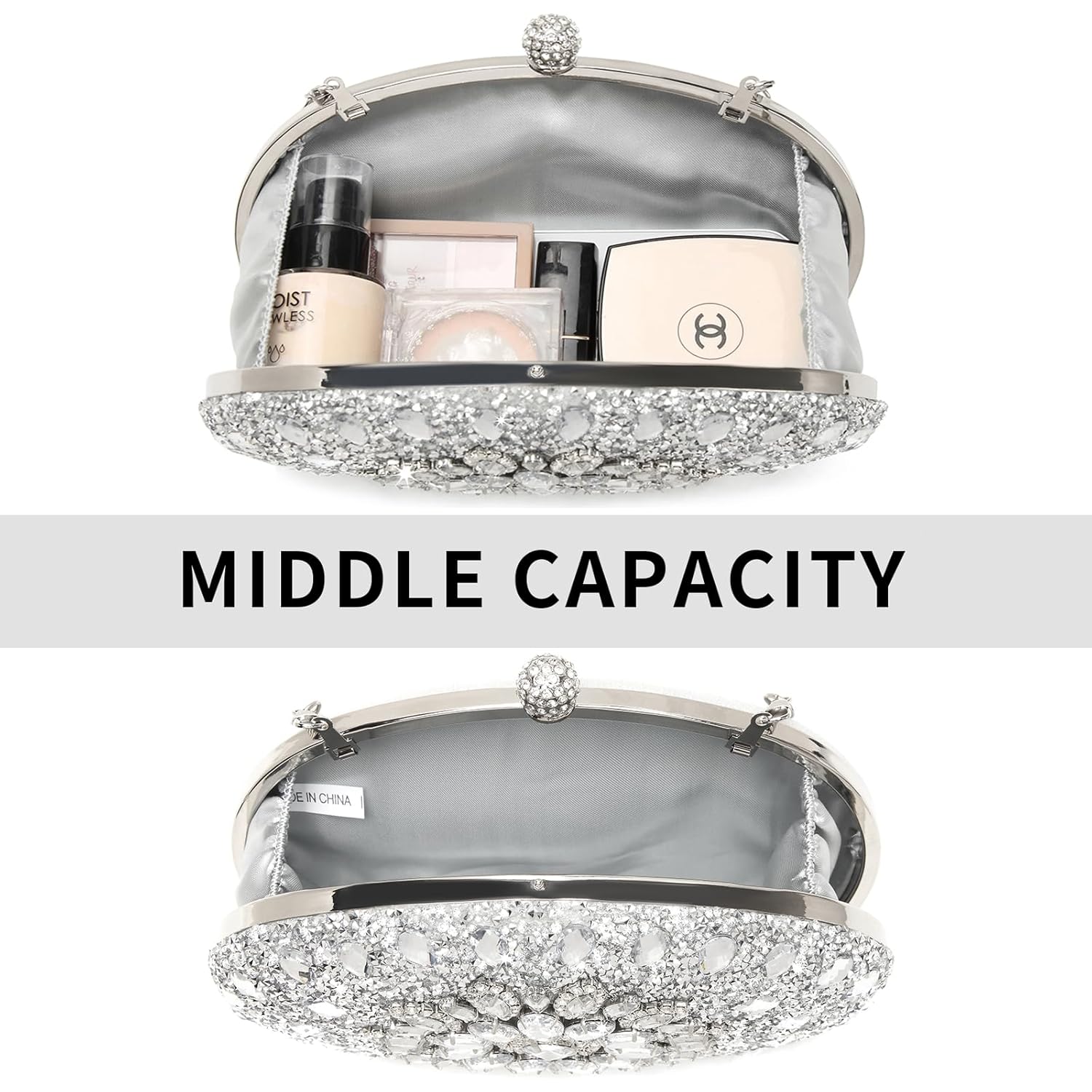 Beaguful Women's Evening Bags Sparkly Rhinestone Clutch Purses Luxury Handbags | Sparkly, Rhinestone, Luxury, Sparkly, Rhinestone, Luxury