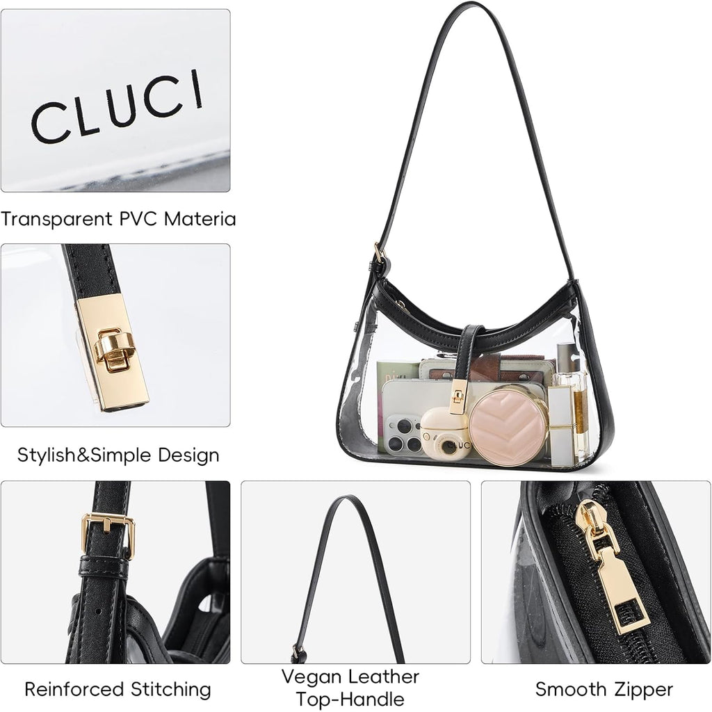 CLUCI Shoulder Bag for Women, Purses for Women, Handbag Hobo Bags Vegan Leather Crossbody Purse with Adjustable Strap